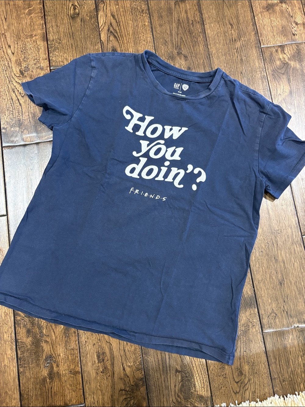 GAP Navy Blue 'How You Doin'?' Friends Graphic Tee